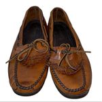 Dexter VTG Brown Leather Slip On Shoes with Fringe Loafers 90’s Size 9 Photo 1