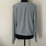 Garage Blue Crew Neck Relaxed Fit Long Sleeve Sweater Photo 3