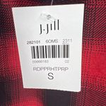 J Jill Fit Top Red Plaid Pullover Knit Long Sleeve Size Small New Photo 3