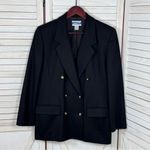 Pendleton ‎ Wool Double Breasted Blazer Jacket Black 10 Photo 7