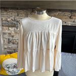 Madewell  Ivory Flowy Tier Blouse Photo 1