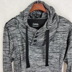 Cabela's Womens Sweatshirt Size M Gray Button Hooded Drawstring Pullover Photo 0