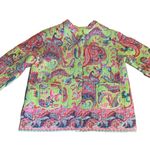 La Cera PINK & GREEN PAISLEY PRINT QUILTED REVERSIBLE JACKET (L) Photo 8