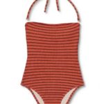 Kona Sol Koni Sol Copper Stripe Pucker One Piece Swimsuit Photo 2