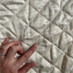 Ivory Ella  Sherpa Jacket Coat Full Zip Solid Cream Bomber Colorful Striped XL Photo 9