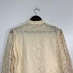Vintage 1 Park Ave Cream Lace Coquette Union Made Button Down Shirt Size XL Photo 6