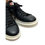 Alexander McQueen Black Leather Platform Sneakers Sz. 39.5 (US 9.5) Photo 8