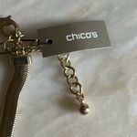 Chico's Chico’s Gold Animal Print Hoop Earrings and Matching Pendant Necklace NEW Photo 8