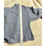 Madewell  Relaxed Tulip-Back Top Women's XS Blue Gray Long Sleeve Open Back NWT Photo 7