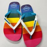 Havaianas  Rainbow Flip Flop Sandals Thongs Womens 11/12 Beachy Vacation Casual Photo 0