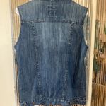 Cotton On  Womens distressed Denim Vest Jacket Size S Blue Sleeveless Pockets Photo 7