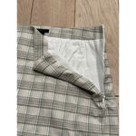 Ann Taylor  Short‎ Pencil Mini Skirt Womens 4P S Green Cream Plaid Lined Slit EUC Photo 3
