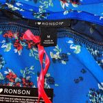 I Heart Ronson  NWT blue floral silky camisole size M w/adjustable straps. Photo 4