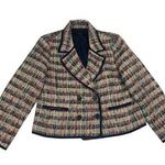 Talbots  women's size 10 Petite tweed blazer button front multi colored business Photo 0