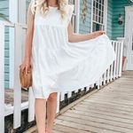 White Tiered Sundress Photo 1
