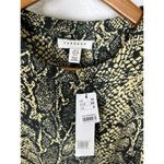 Topshop Crinkle Snake Print Mini Dress Size 6 Long Sleeves Puff Shoulder Bodycon Photo 1