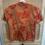 Norton Mcnaughton  Orange, Red, Green Floral Button Down Collar Blouse size PS Photo 3