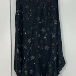 Farm Rio New Anthropologie Small Black, Blue Stars Asymmetrical Midi Skirt Photo 4