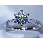 Boutique NEW‎ 1ct Simulated Diamond 14k White Gold Plated Silver Ring Photo 6