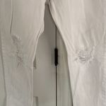 Levi's 501 White Distressed Cropped Jeans Photo 3