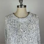 Free People On Your Side Blue Multi Cable Knit Pullover Sweater Photo 3