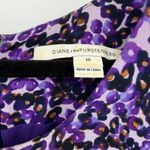 Diane Von Furstenberg  Purple Leopard Clara Midi Dress 10 Maximalist Designer Photo 3