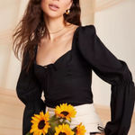 Lani the Label Lani‎ the Label Josie Blouse Black Size XS NWT Photo 0