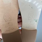 In Her Shoes Amalfi Coast Leather Silver Strappy Slide Sandals Size 35 / 5 Photo 4