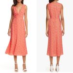 Rebecca Taylor Malia Silk Blend Dress Womens 4 Floral Midi Twist Front Feminine Photo 1