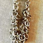 Avon silver tone multi ring necklace Photo 3