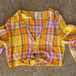 BP Multicolor plaid crop blouse Photo 0