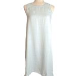 Chelsea & Theodore Tencel Swing Dress Windowpane Plaid Sleeveless NWT Large Blue Photo 2