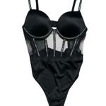 Victoria's Secret Victoria’s Secret Black Subtle Shine Push Up Teddy One Piece Womens XS Photo 1