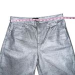 J.Crew Collection Women's Straight Slouchy Jean Metallic Silver Size 28 BT619 Photo 5