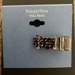 NWT Vera Wang Simply Vera Crystal Chain Ring Silver Photo 2