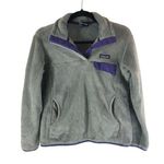 Patagonia Womens Re-Tool Snap-T Pullover Fleece Gray Purple M Photo 0