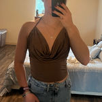 Forever 21 Olive green cowl neck top  Photo 0