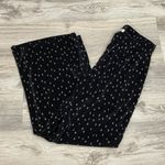 Topshop Black with Silver Polka Dot Stretchy Ribbed Elastic Waist Flared Leg S Photo 3