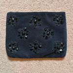 Kate Spade New York Velvet rhinestone pouch navy blue Photo 0