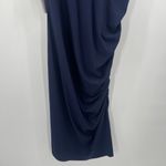 Eloquii  Dress Size 20 Navy NWT Midi Stretch Sleeveless Ruched Bodycon Plus Curvy Photo 8