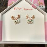 Betsey Johnson  Cat Reindeer Stud Earrings Photo 1