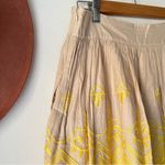 Anthropologie Tiny Embroidered Sun Stitched Skirt tan yellow Women’s SIZE SMALL Photo 2