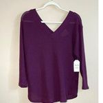 Sadie & Love Purple Vneck Sweater Top Sz S Photo 0
