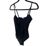 Free People  Night Rhythm Corset Bodysuit - Black S Photo 5