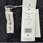 Tory Burch Crinkle Stripe Lamé Dress holiday black silver Size 6 Photo 8