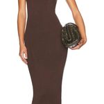 Helsa Aadi Turtleneck Sleeveless Knit Bodycon Chocolate Old Money Maxi NWT S Photo 0