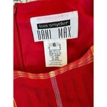 Dani Max 80s Red Orange Plaid Day Dress Size 6 Photo 7