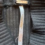 Free People  Black Ribbed Puff Shoulder Mock Neck Sweater - Size Small Photo 12