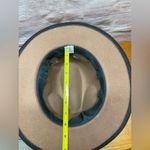 W•S•B Brown Fedora Hat Size 58 Faux Leather Band W/Buckle Decoration gold chain Photo 6