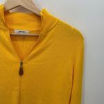 Tyler Boe Yellow Full Zip Double Zipper Thermal Sweater Womens Size XS Photo 2